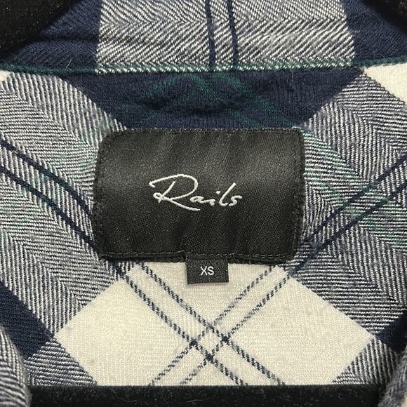 Rails hunter midnight pine flannel button down shirt women’s size xs - Picture 3 of 5